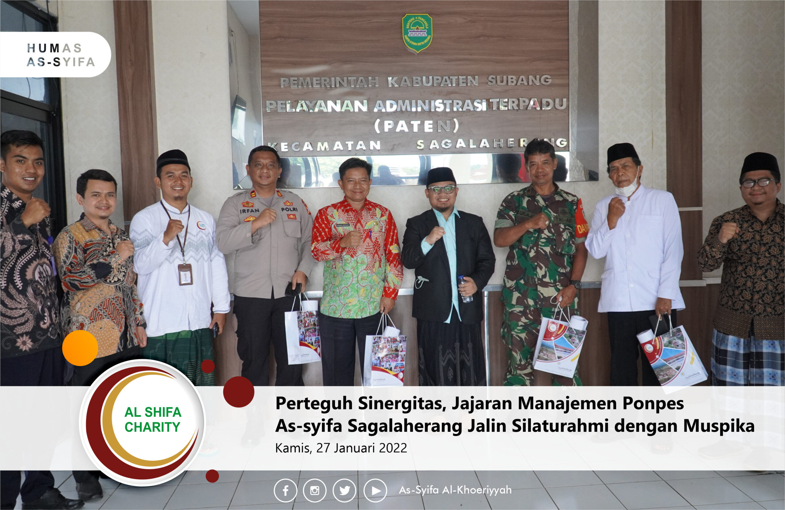 Perteguh Sinergitas, Jajaran Manajemen Ponpes As-syifa Sagalaherang Jalin Silaturahmi dengan Muspika